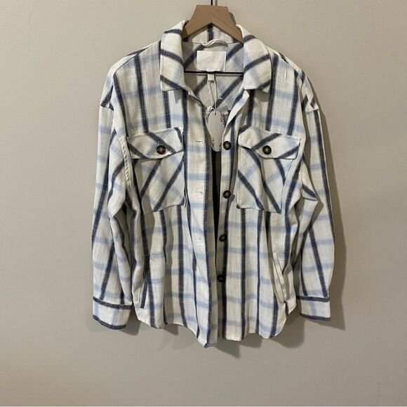 Ashley by 26 international Square It Up Plaid Shacket - Picture 1 of 9